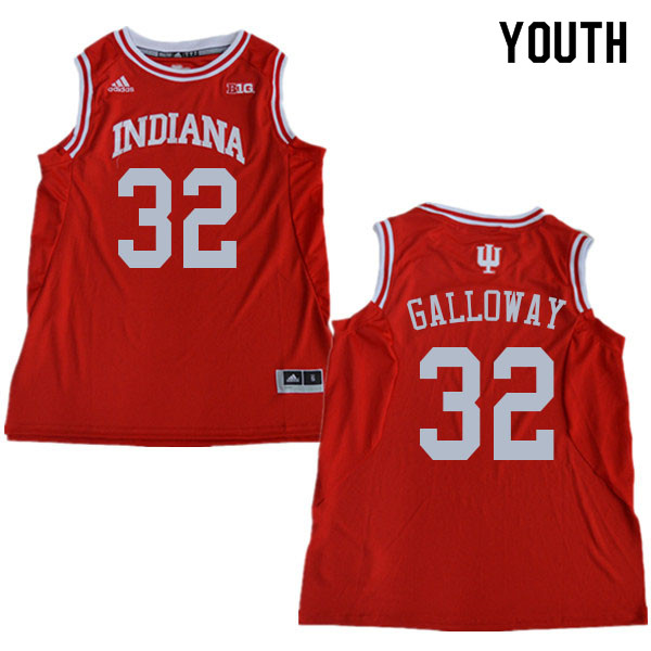 Youth #32 Trey Galloway Indiana Hoosiers College Basketball Jerseys Sale-Red - Click Image to Close